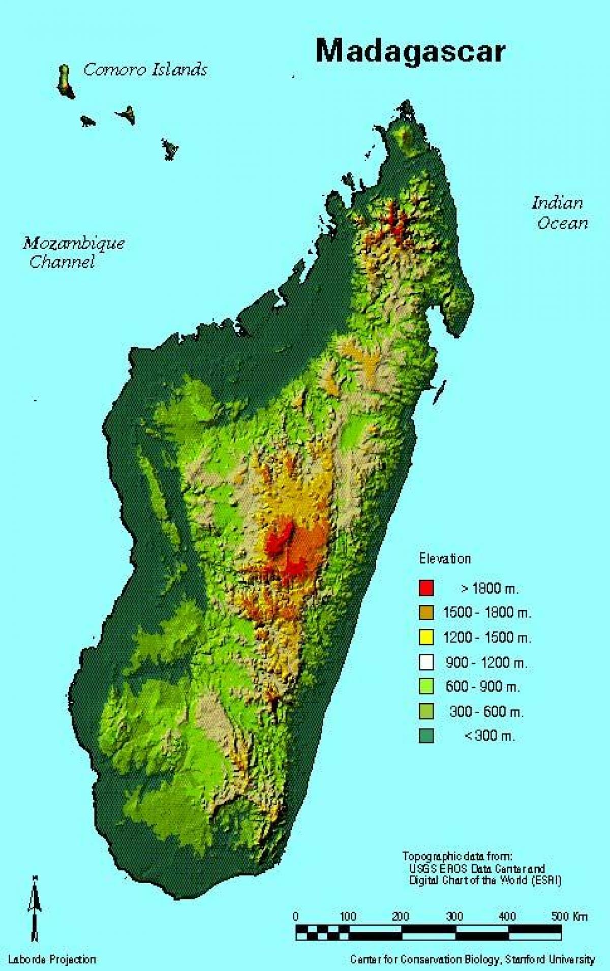 mapa Madagaskaru geografie