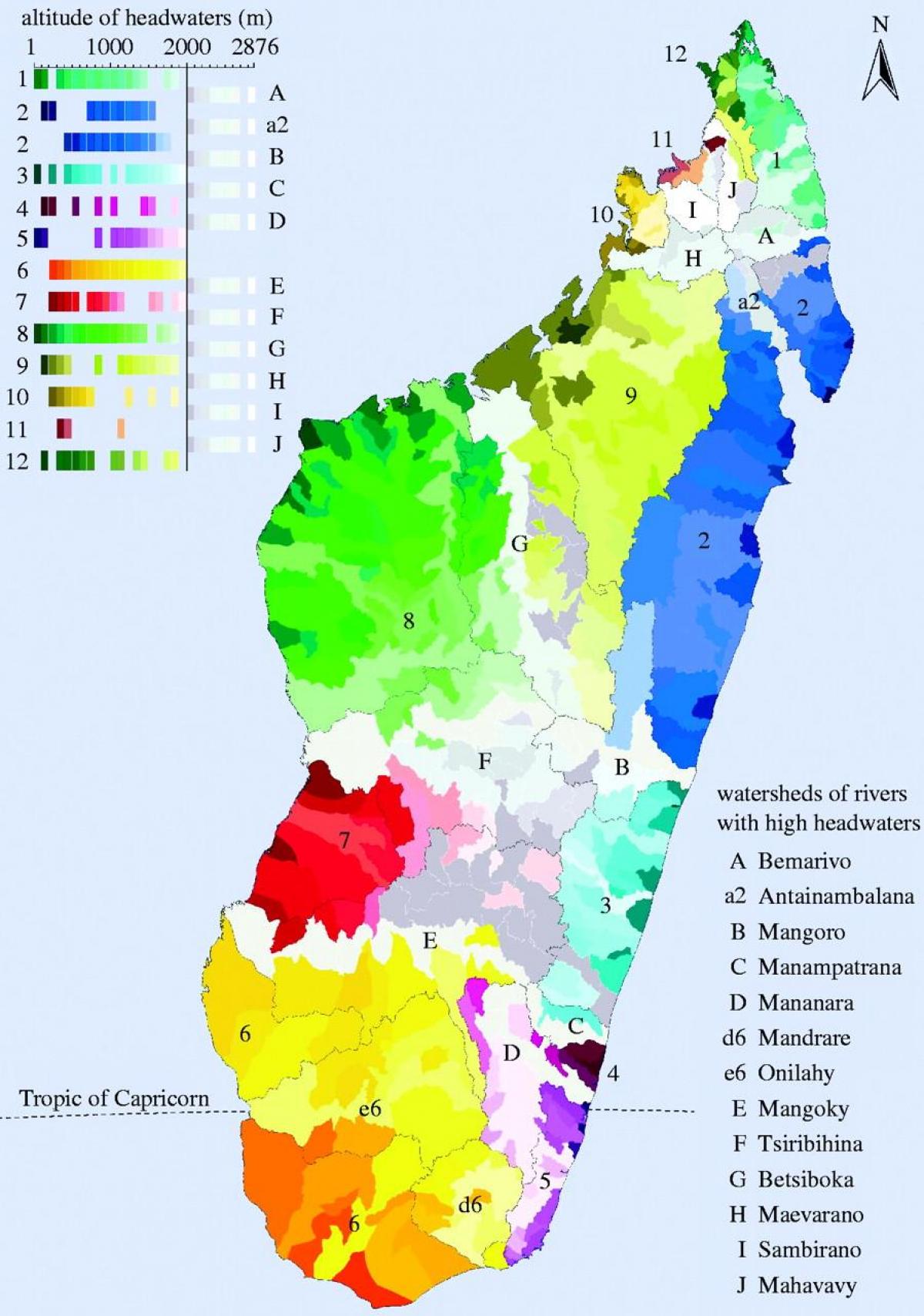 mapa Madagaskaru klimatu