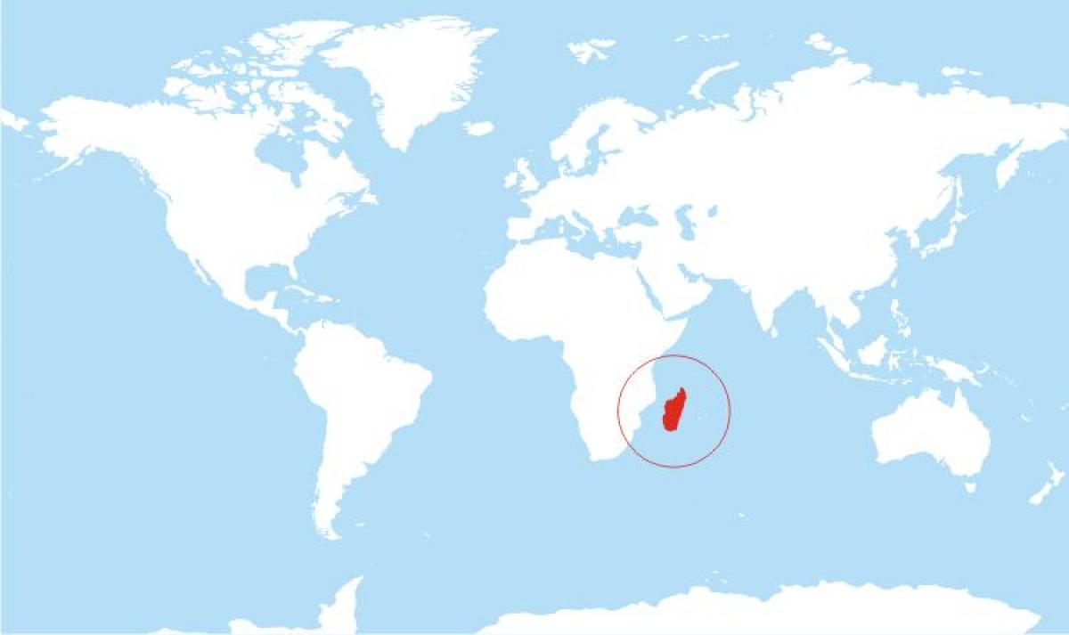 mapa Madagaskaru místo na světě