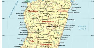 Mapa Madagaskaru silnici