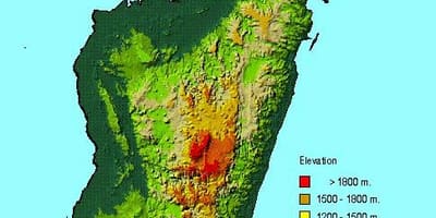 Mapa Madagaskaru geografie