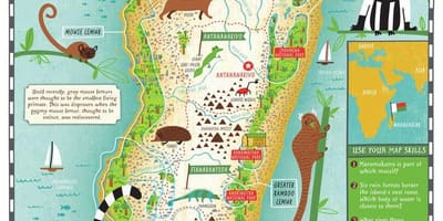 Mapa Madagaskar mapa pro děti