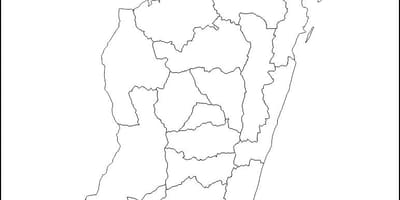Madagaskar mapa obrys